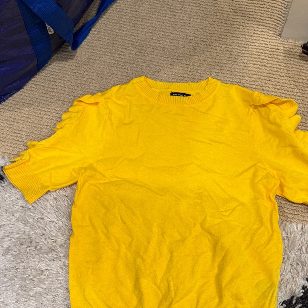 Who What Wear Bright Yellow Sweater